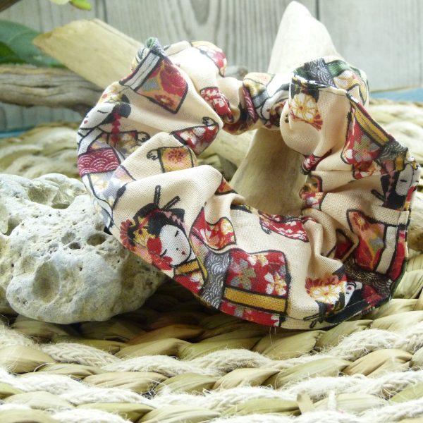 chouchou tissus recyclé double élastique fabriqué en France