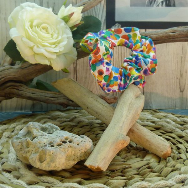 chouchou tissus recyclé double élastique fabriqué en France