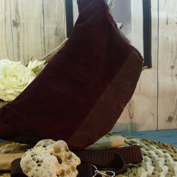 P1100281 sac banane tissus recyclé fabriqué en france modèle taille L gourmandes double zip poche zipée intérieure et extérieure