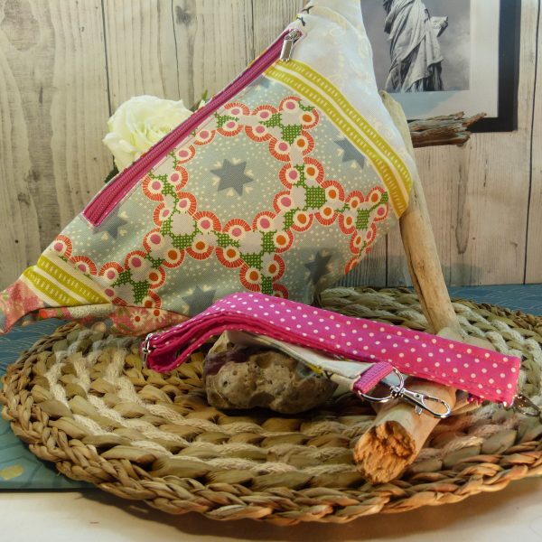 sac banane tissus recyclé fabriqué en france modèle taille L gourmandes double zip poche zipée intérieure et extérieure