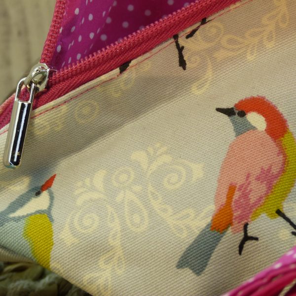 sac banane tissus recyclé fabriqué en france modèle taille L gourmandes double zip poche zipée intérieure et extérieure