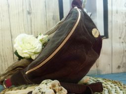 sac banane tissus recyclé fabriqué en france modèle taille L gourmandes double zip poche zipée intérieure et extérieure