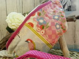 sac banane tissus recyclé fabriqué en france modèle taille L gourmandes double zip poche zipée intérieure et extérieure