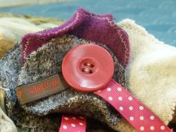 broche tissus recyclé fabriqué en france fait main