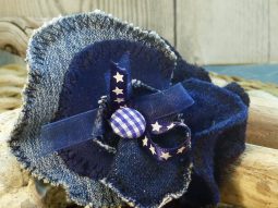 broche tissus recyclé fabriqué en france fait main bouton recyclé