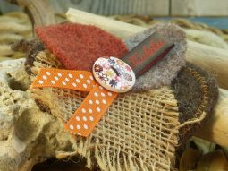 broche en tissus recyclé fait main en france